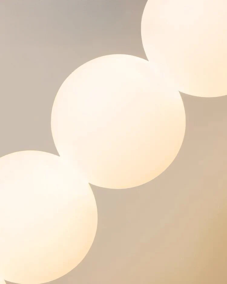 WOMO White Glass Globe Tall Wall Sconce-WM6141 - Image 7