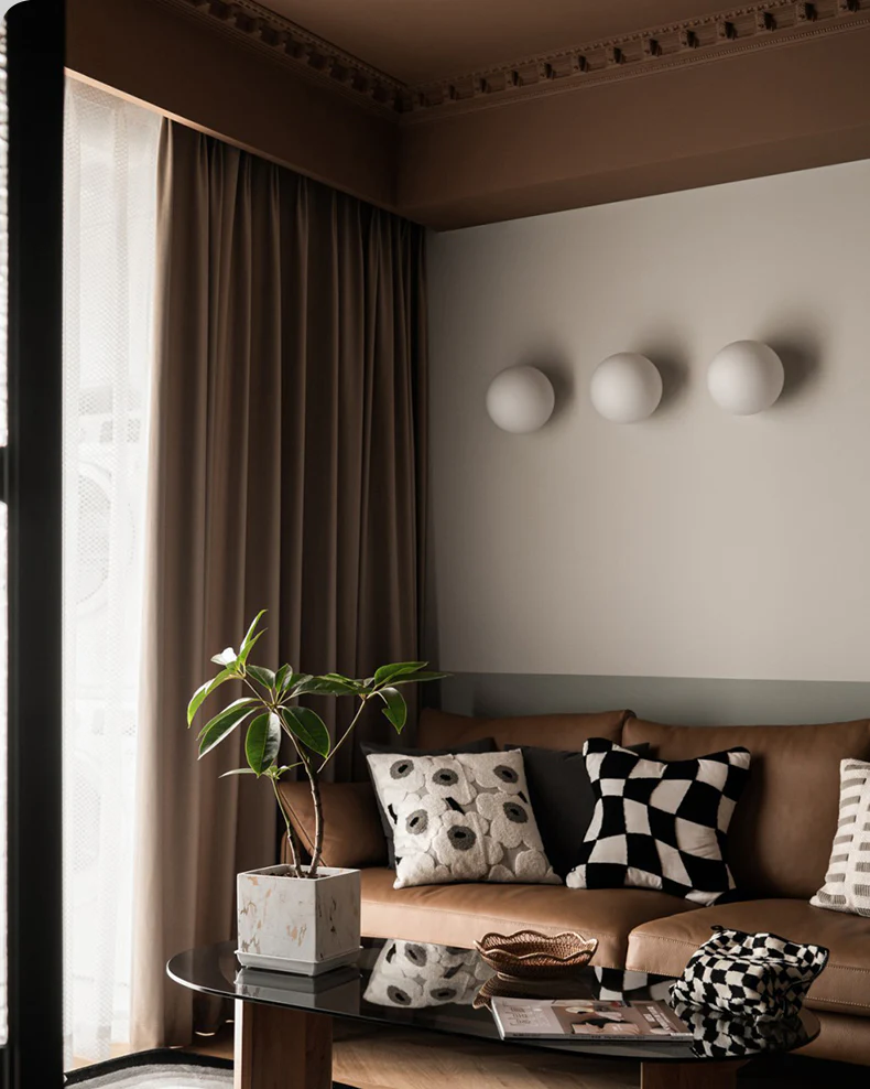 WOMO White Globe Glass Wall Sconce-WM6124 - Image 4