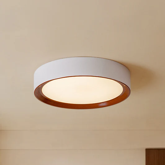 WOMO White/Walnut Round Ceiling Light-WM1192 - Image 10