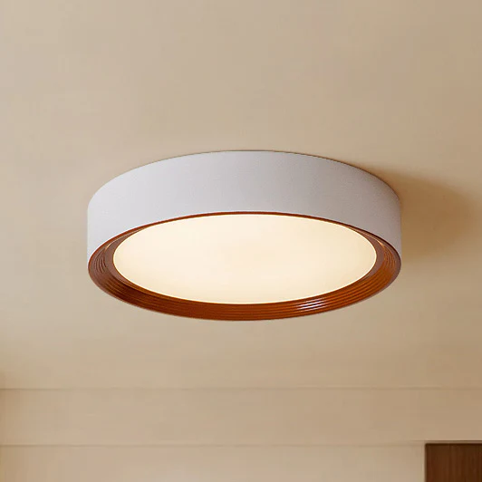 WOMO White/Walnut Round Ceiling Light-WM1192 - Image 11