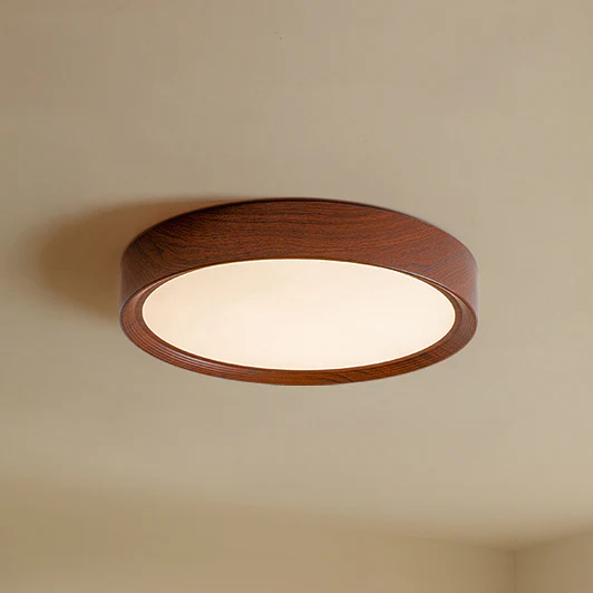 WOMO White/Walnut Round Ceiling Light-WM1192 - Image 8