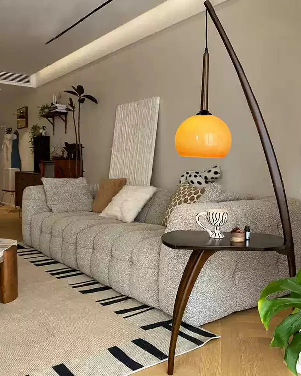 WOMO Hanging Wood Floor Lamp with Table-WM7130 - Image 10