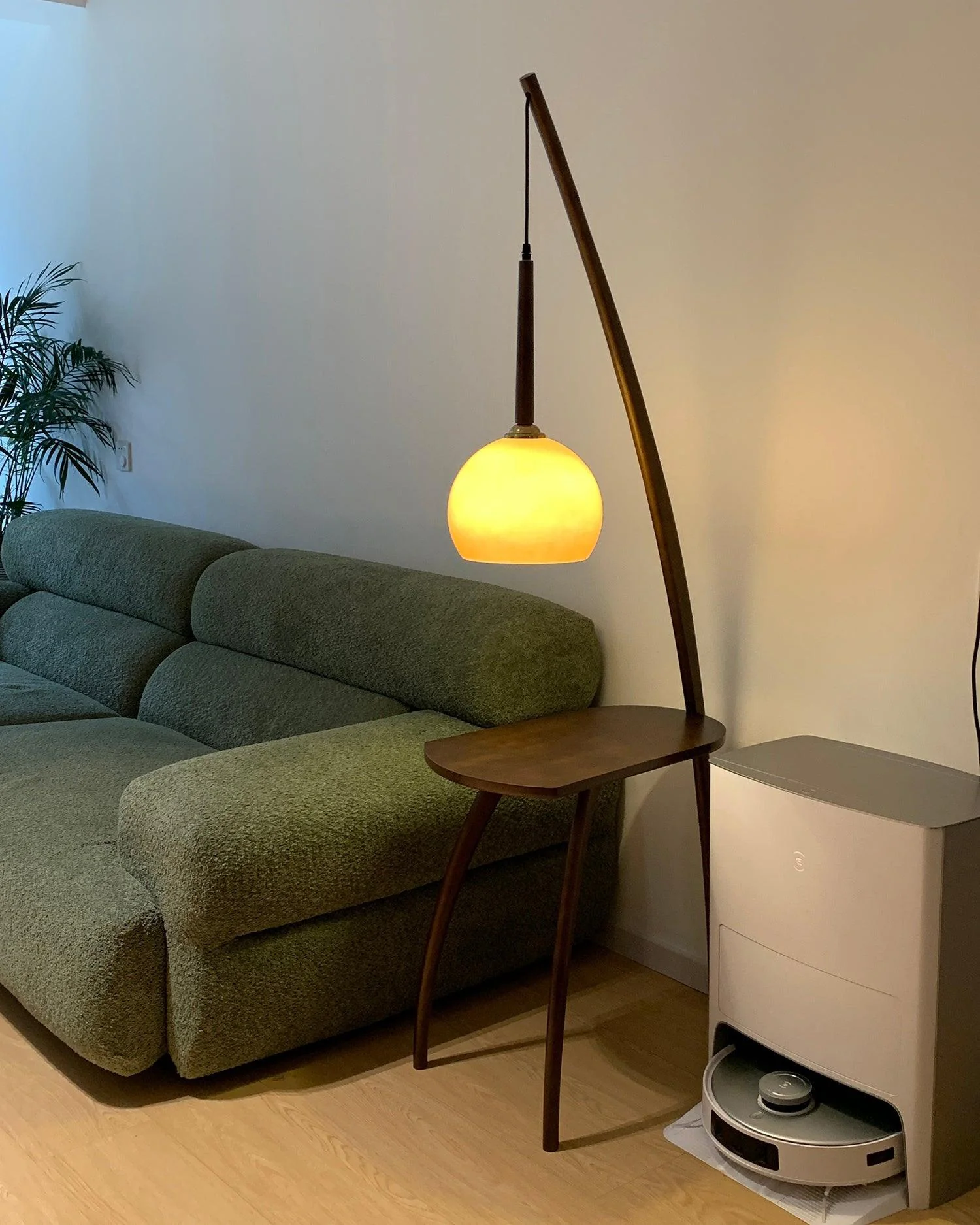 WOMO Hanging Wood Floor Lamp with Table-WM7130 - Image 14