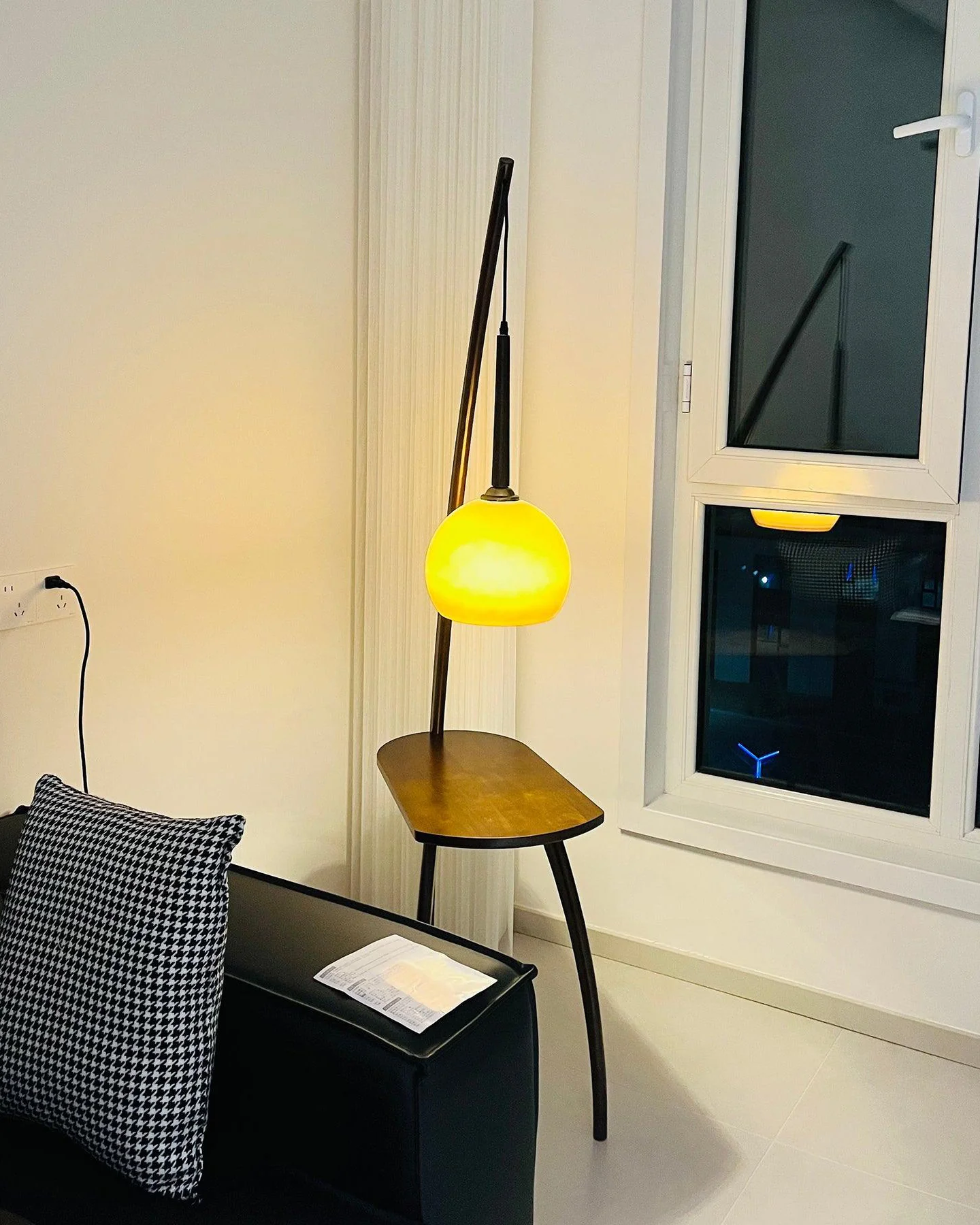 WOMO Hanging Wood Floor Lamp with Table-WM7130 - Image 24