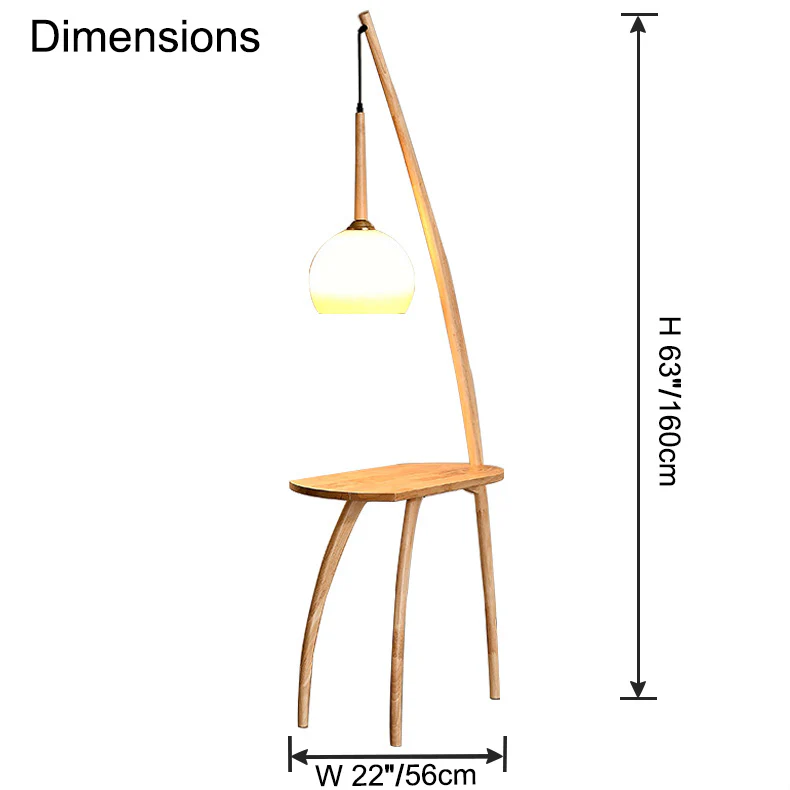 WOMO Hanging Wood Floor Lamp with Table-WM7130 - Image 28