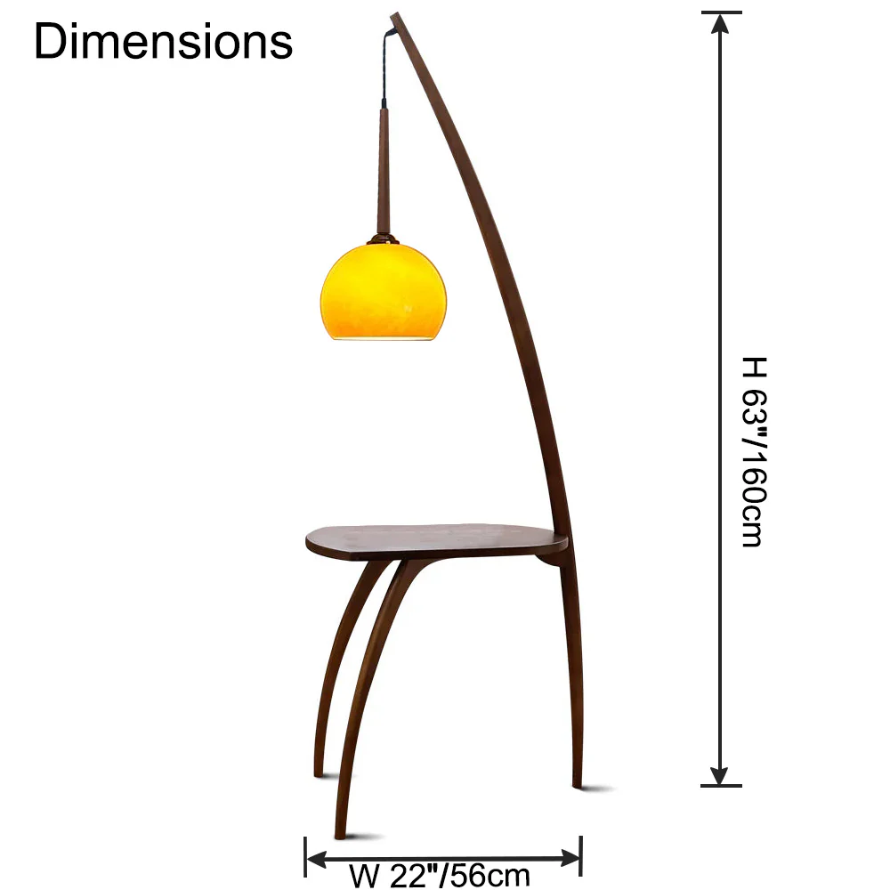 WOMO Hanging Wood Floor Lamp with Table-WM7130 - Image 30