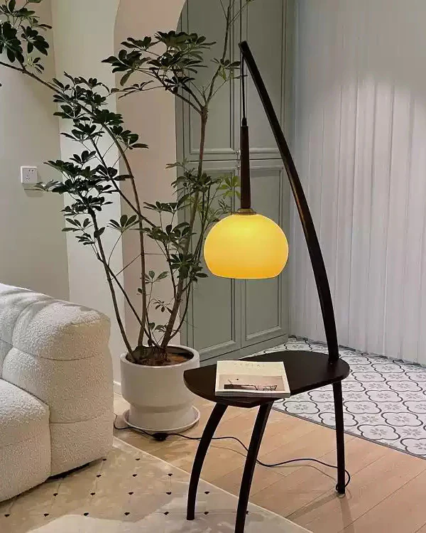 WOMO Hanging Wood Floor Lamp with Table-WM7130 - Image 5