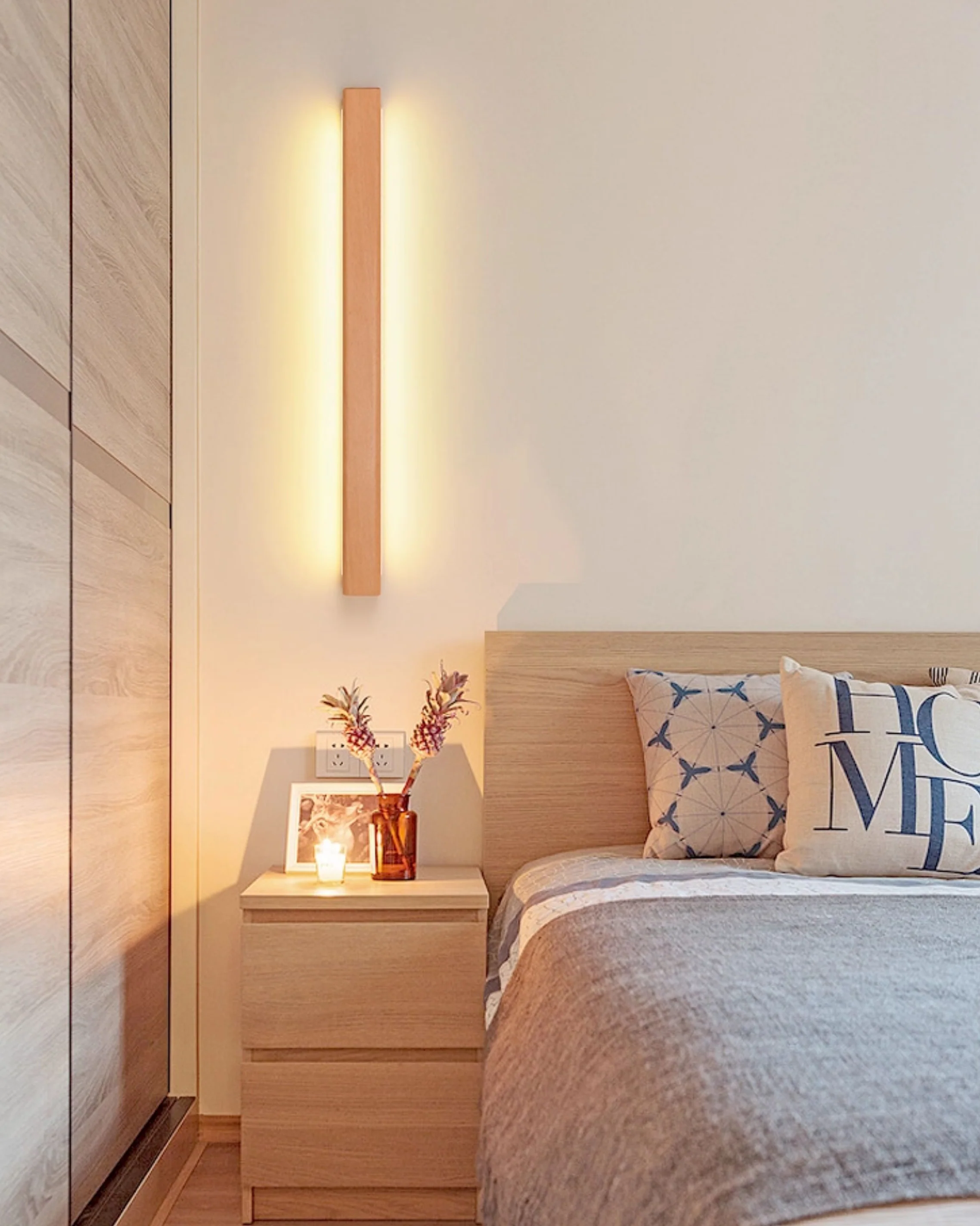 WOMO Wood Linear Wall Sconce-WM6126 - Image 13