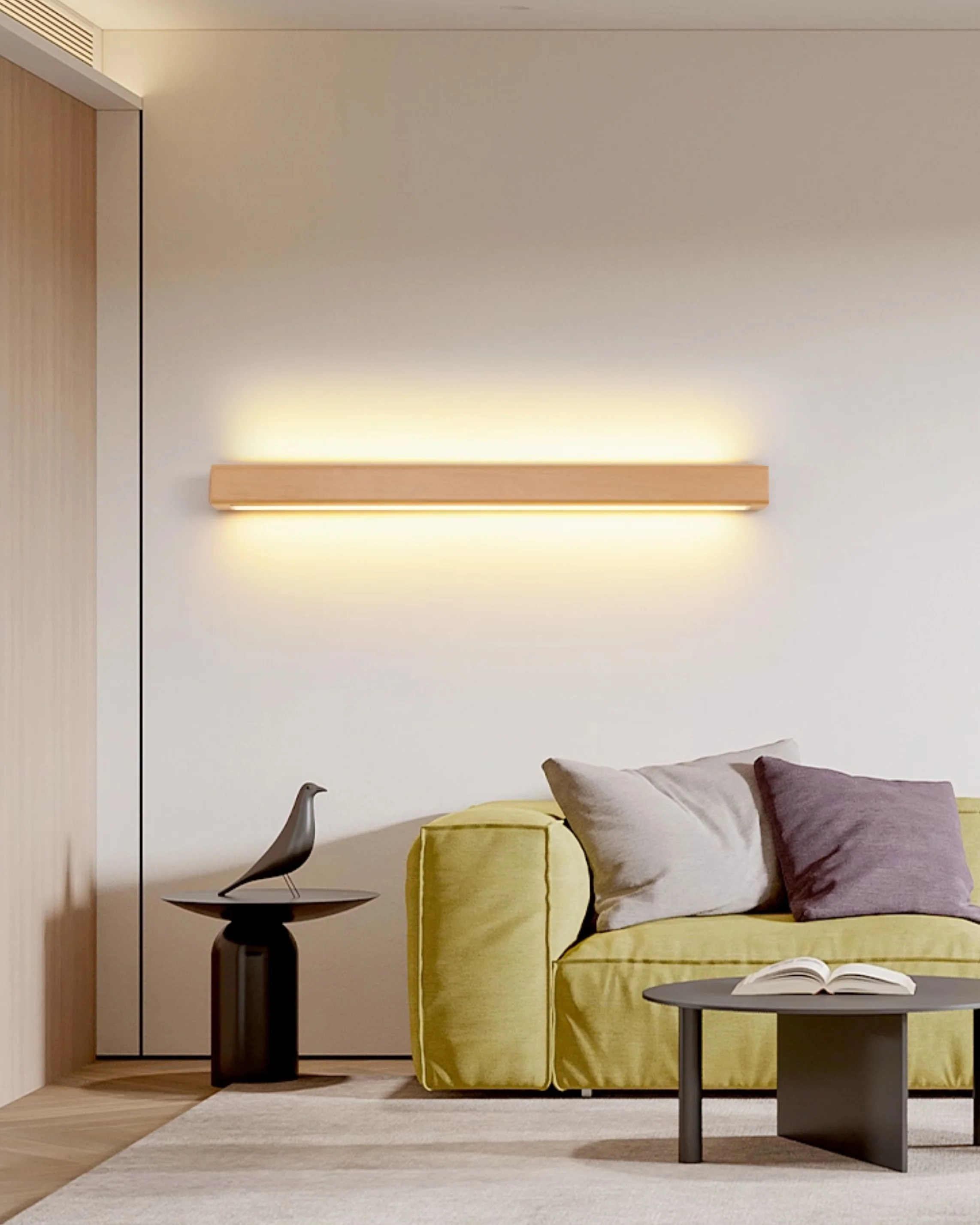 WOMO Wood Linear Wall Sconce-WM6126 - Image 14