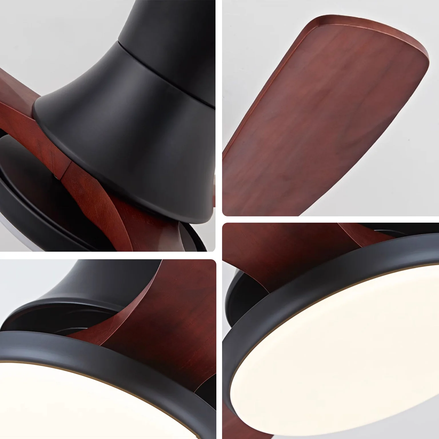 WOMO Wood Low Profile Ceiling Fan Lamp - WM5241 - Image 9