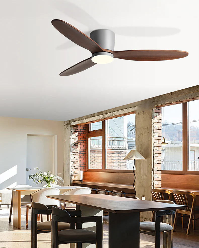 WOMO Wood Low Profile Ceiling Fan Lamp - WM5259 - Image 3
