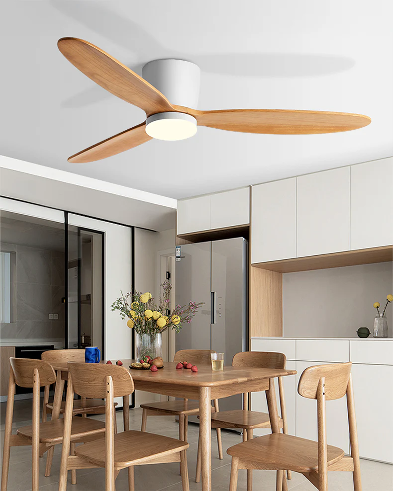 WOMO Wood Low Profile Ceiling Fan Lamp - WM5259 - Image 5