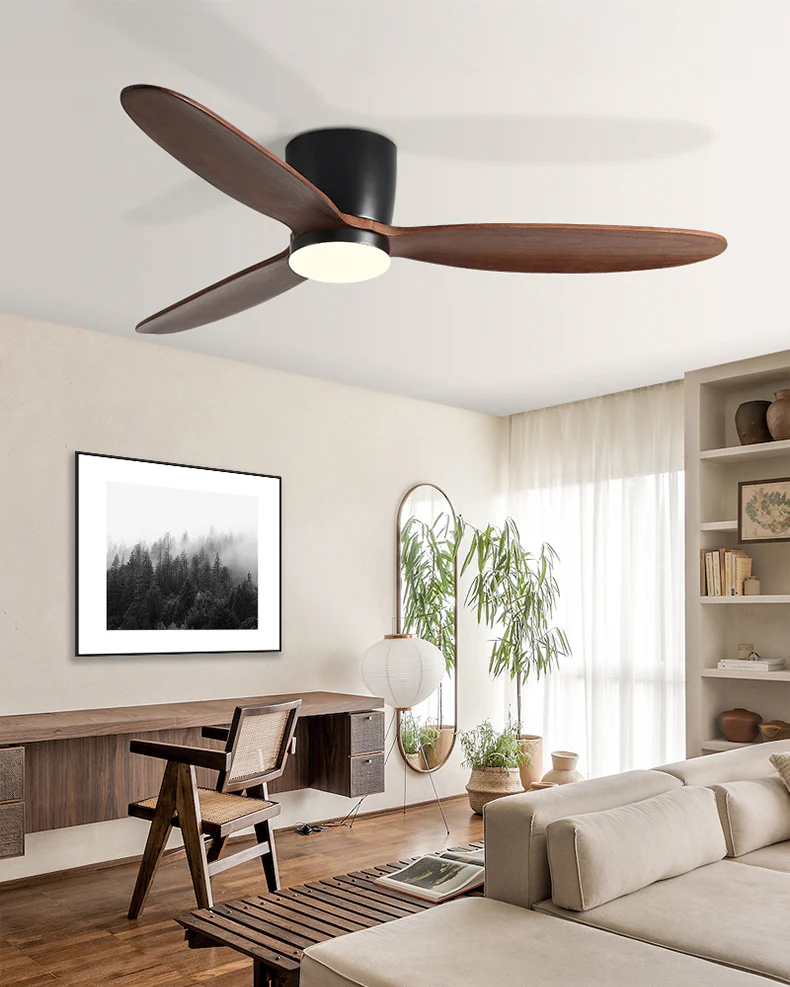 WOMO Wood Low Profile Ceiling Fan Lamp - WM5259 - Image 6