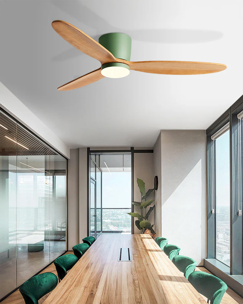 WOMO Wood Low Profile Ceiling Fan Lamp - WM5259 - Image 7