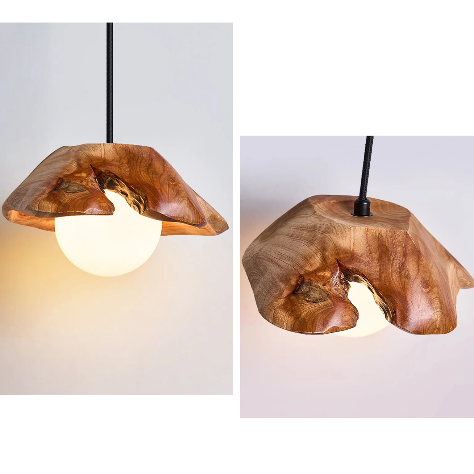 WOMO Wood Shaded Pendant Light-WM3062 - Image 7